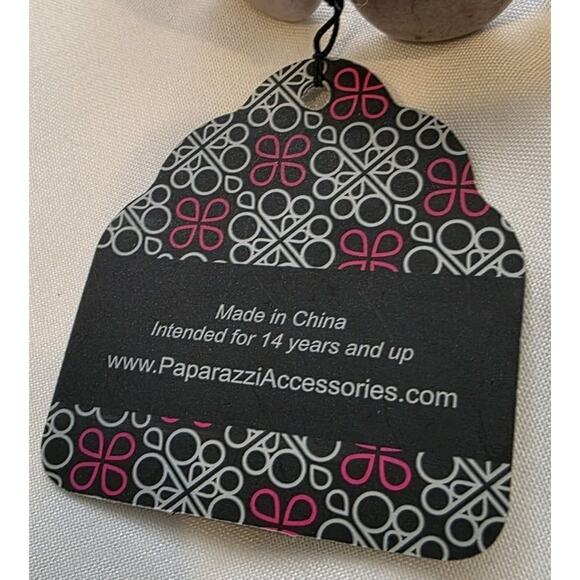 2.75 Inch Paparazzi Gray Marbled Bracelet Elastic Band With Tags Heavier Weight - Picture 4 of 6